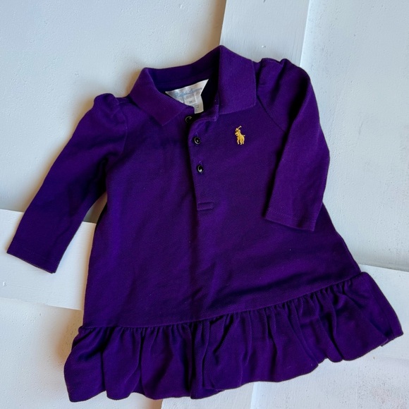 Ralph Lauren Other - Adorable Ralph Lauren Purple Collar Preppy Dress 3 Month